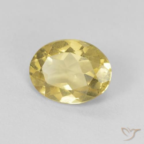Berilo Medium Light-Yellow Natural 1.12ct, oval, VVS-VS