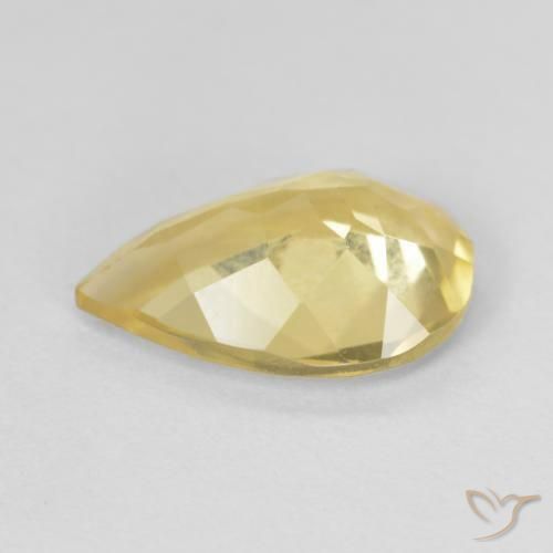 Berilo Mel amarelo Natural 1.39ct, Formato de pêra, VVS-VS