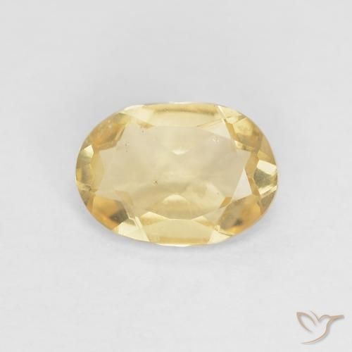 0.91ct Natural Luz amarela Berilo, oval, VVS-VS