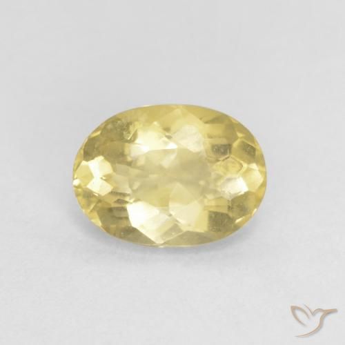0.70ct Natural Amarelo Terroso Claro Berilo, oval, VVS-VS