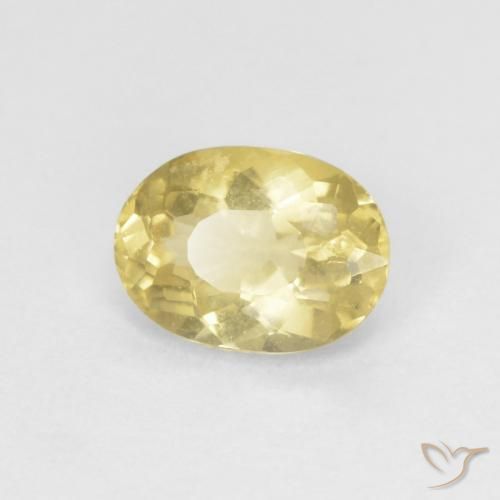 Berilo Amarelo Terroso Claro Natural 0.70ct, oval, VVS-VS