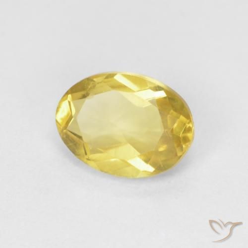Berilo amarelo médio Natural 0.80ct, oval, VVS-VS