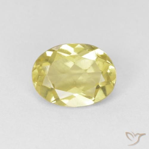 1.11ct Natural Luz amarela Berilo, oval, VVS-VS