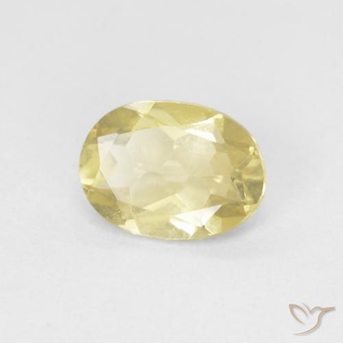 Berilo Amarelo Terroso Claro Natural 0.91ct, oval, VVS-VS