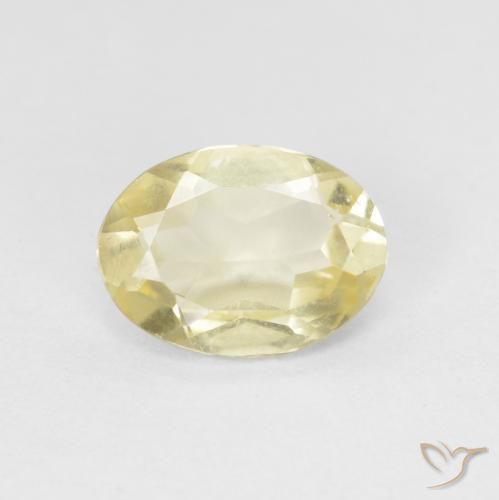 1.01ct Natural Luz amarela Berilo, oval, VVS-VS