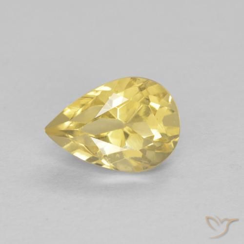 0.73ct Natural Luz amarela Berilo, Formato de pêra, VVS-VS