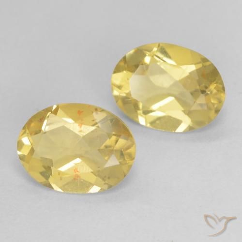 Pedras preciosas de Berilo Luz amarela natural de 2.04 ct, oval, VVS-VS