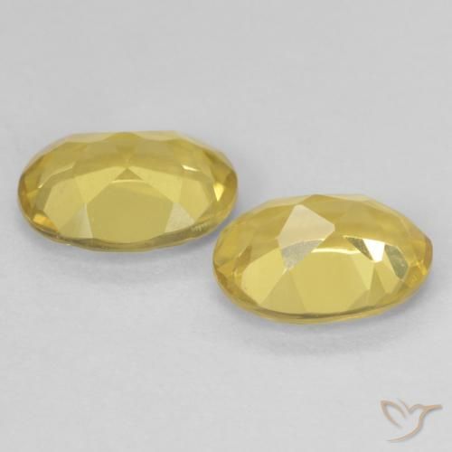 Pedras preciosas de Berilo Luz amarela natural de 2.30 ct, oval, VVS-VS