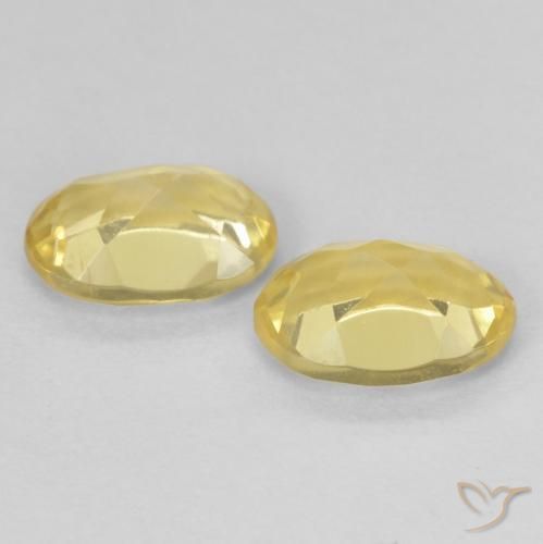 Pedras preciosas de Berilo Luz amarela natural de 1.26 ct, oval, VVS-VS