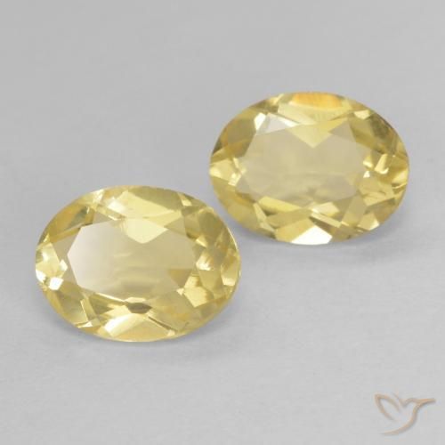 Pedras preciosas de Berilo Luz amarela natural de 2.19 ct, oval, VVS-VS