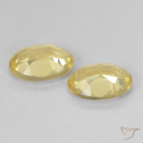 Pedras preciosas de Berilo Luz amarela natural de 2.19 ct, oval, VVS-VS