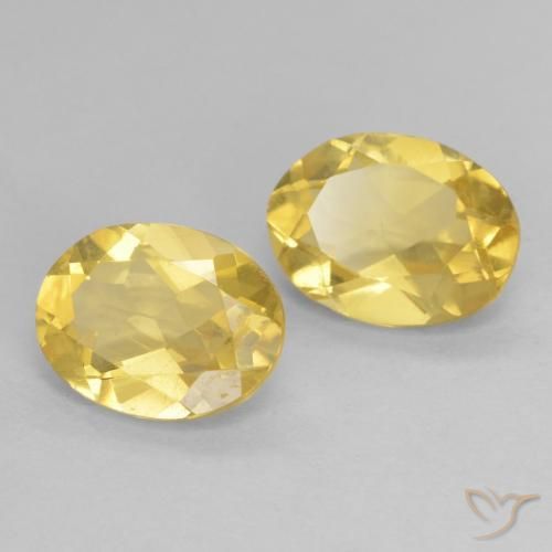 Pedras preciosas de Berilo Luz Dourada natural de 2.35 ct, oval, VVS-VS