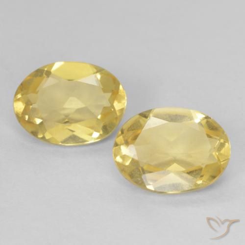 2.23ctw Natural Luz amarela Berilo, oval, VS