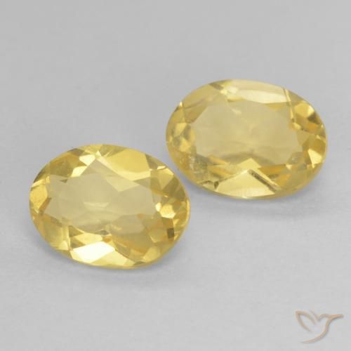 Pedras preciosas de Berilo Luz amarela natural de 2.23 ct, oval, VS