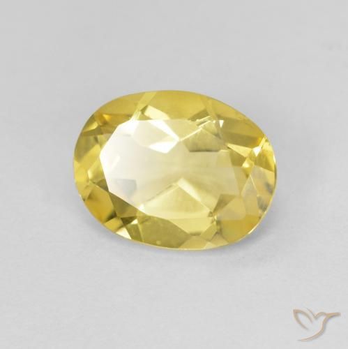 Berilo Amarelo Dourado Claro Natural 1.49ct, oval, VVS-VS
