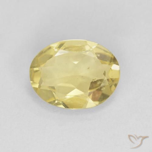 1.33ct Natural Amarelo Dijon muito claro Berilo, oval, VS