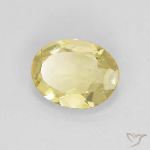 Berilo Amarelo Dijon muito claro Natural 1.33ct, oval, VS