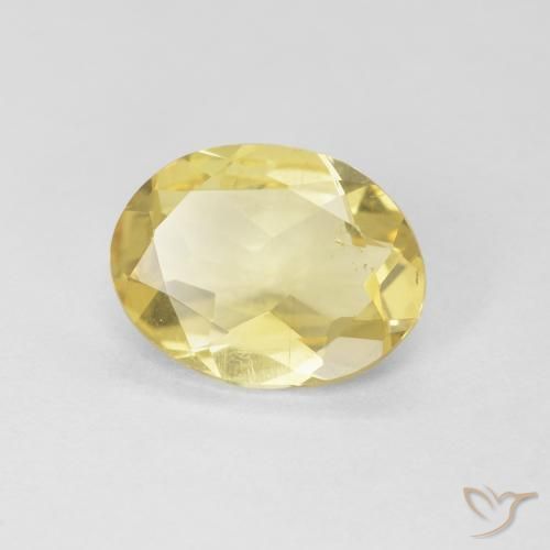 Berilo Amarelo Terroso Natural 1.26ct, oval, VS
