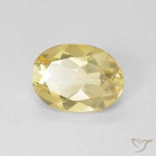1.60ct Natural Amarelo claro Berilo, oval, VS