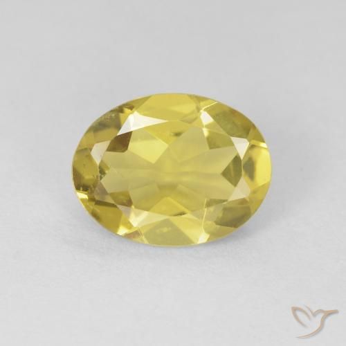 1.34ct Natural amarelo suave Berilo, oval, VS