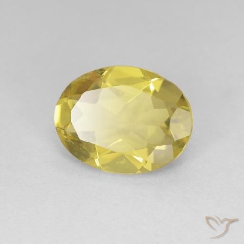 Berilo amarelo suave Natural 1.34ct, oval, VS