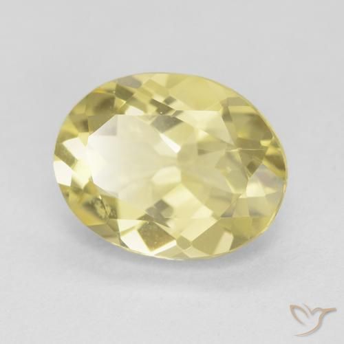 Berilo Amarelo Dijon muito claro Natural 2.37ct, oval, VS