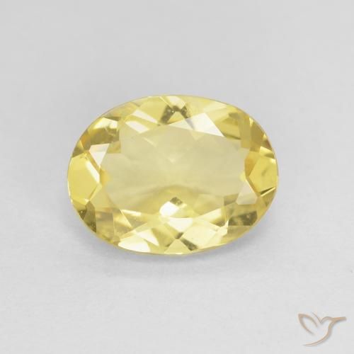 1.45ct Natural Luz amarela Berilo, oval, VS