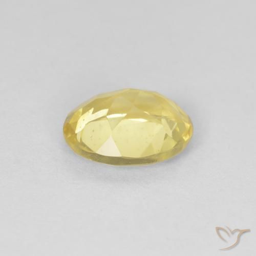 Berilo Amarelo Dijon muito claro Natural 1.07ct, oval, VS
