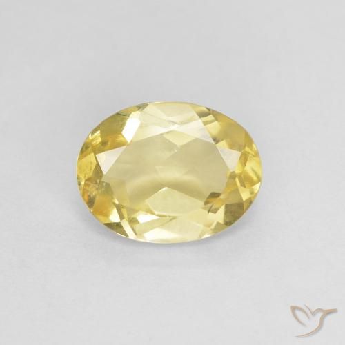 1.25ct Natural amarelo médio Berilo, oval, VS