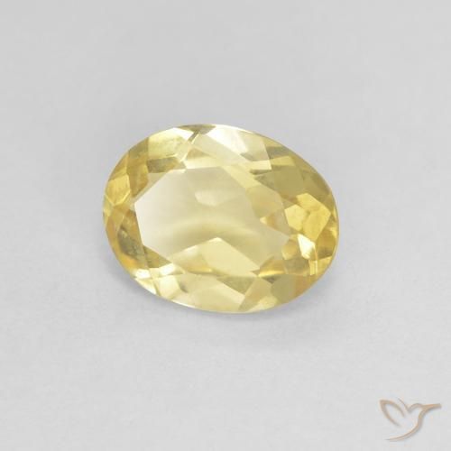 Berilo amarelo médio Natural 1.25ct, oval, VS