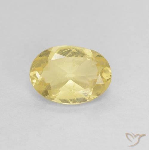 0.75ct Natural Luz amarela Berilo, oval, VS
