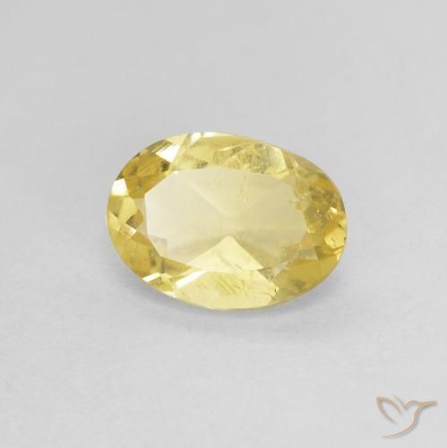 Berilo Luz amarela Natural 0.75ct, oval, VS
