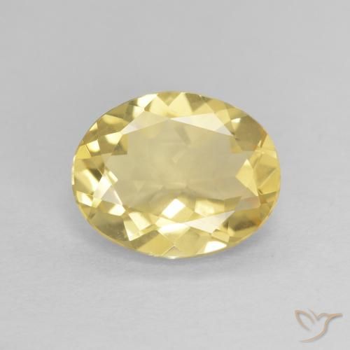 1.84ct Natural Luz amarela Berilo, oval, VVS