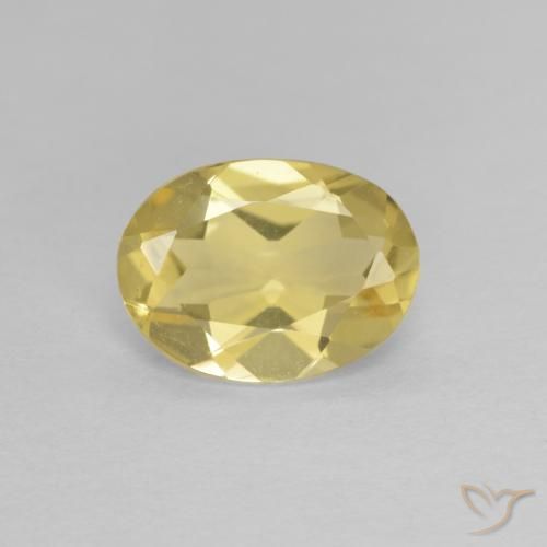 1.33ct Natural Luz amarela Berilo, oval, VVS