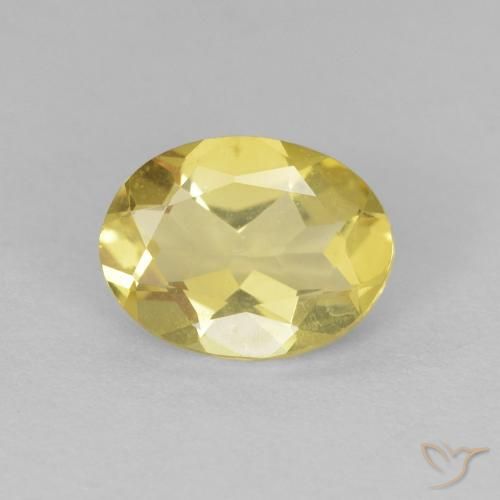1.43ct Natural Luz amarela Berilo, oval, VVS