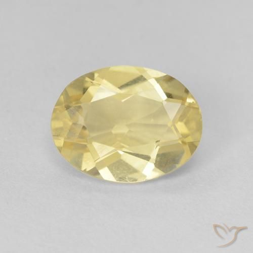 1.70ct Natural Luz amarela Berilo, oval, VVS