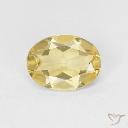 1.07ct Natural Luz amarela Berilo, oval, VS