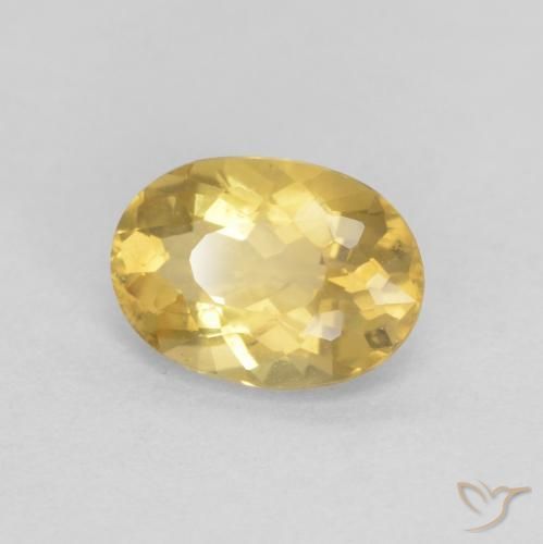Berilo Amarelo Dourado Claro Natural 0.69ct, oval, VS
