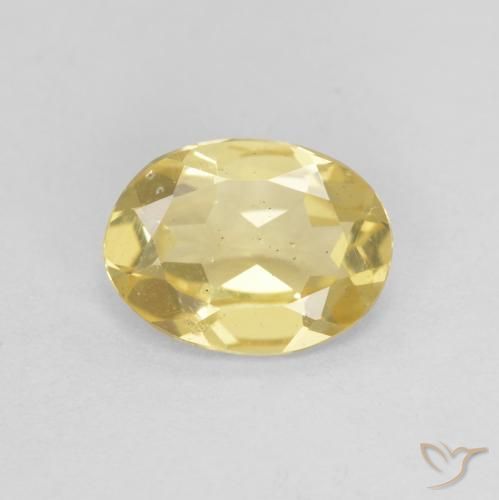 1.00ct Natural Luz amarela Berilo, oval, VS