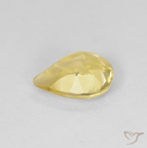 Berilo Amarelo Dourado Claro Natural 0.90ct, Formato de pêra, VS