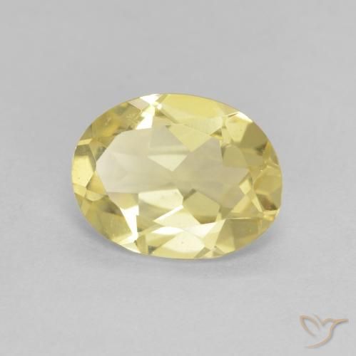 Berilo Amarelo Dourado Claro Natural 1.54ct, oval, VVS-VS