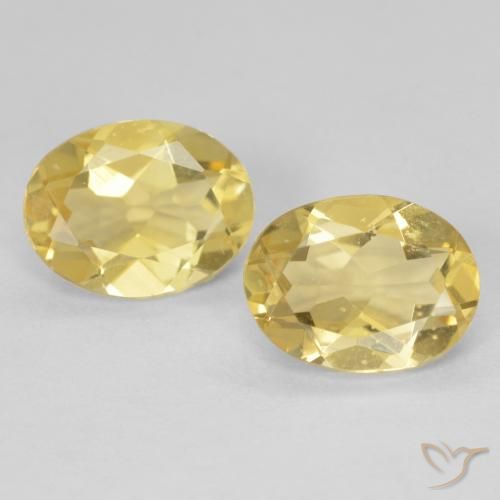 Pedras preciosas de Berilo Luz amarela natural de 3.23 ct, oval, VVS-VS