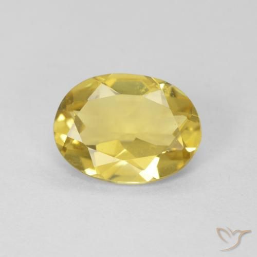 1.33ct Natural Luz amarela Berilo, oval, VVS