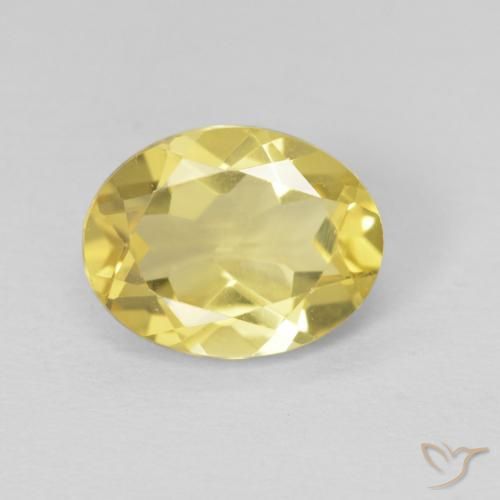 1.76ct Natural Luz amarela Berilo, oval, VVS