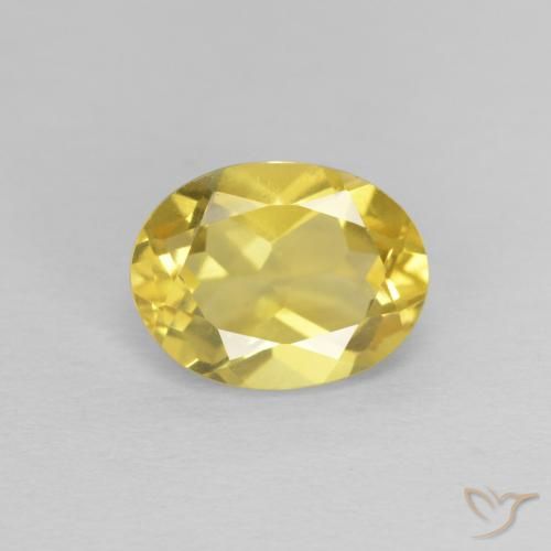 1.32ct Natural Amarelo claro mel Berilo, oval, VVS