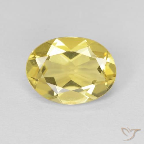 1.74ct Natural Amarelo claro mel Berilo, oval, VVS