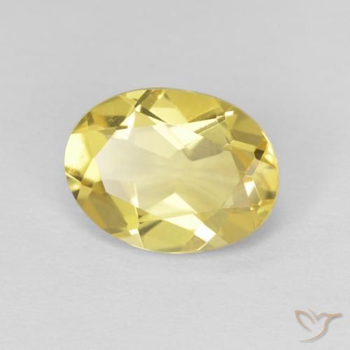 Berilo Amarelo claro mel Natural 1.74ct, oval, VVS