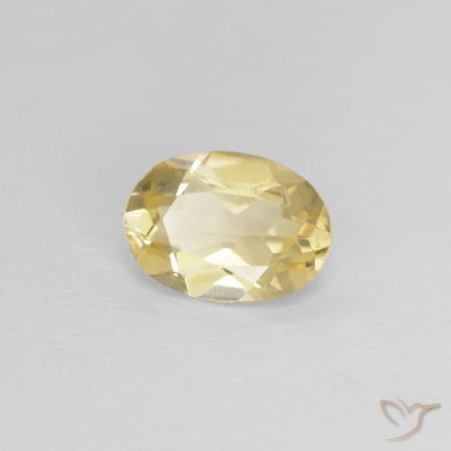 Berilo Amarelo Dourado Claro Natural 0.69ct, oval, VVS