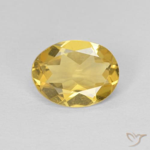 1.37ct Natural Amarelo escuro Berilo, oval, VVS