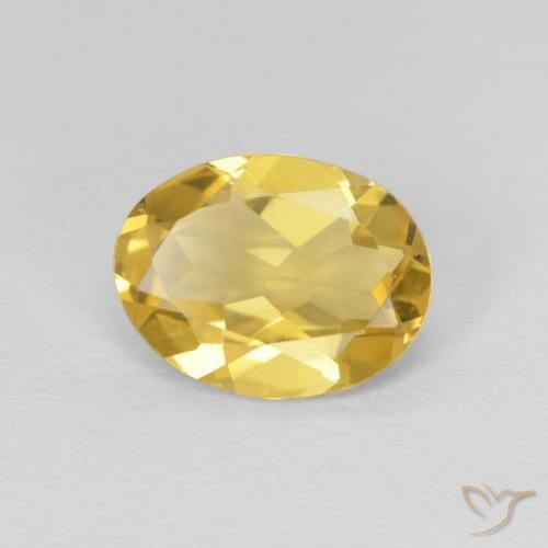 Berilo Amarelo escuro Natural 1.37ct, oval, VVS